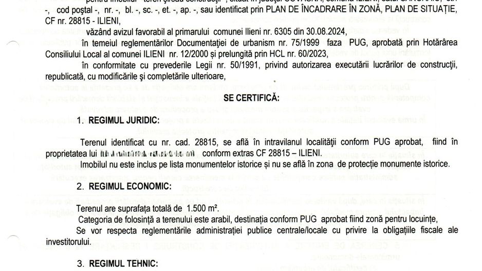 Teren intravilan Sâncraiu 1500 M² - Poză 4