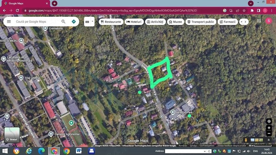 Teren de 2341 mp în Sararie-Copou, Iași, cu deschidere la două străzi, ideal pentru construcție bloc - Poză 2