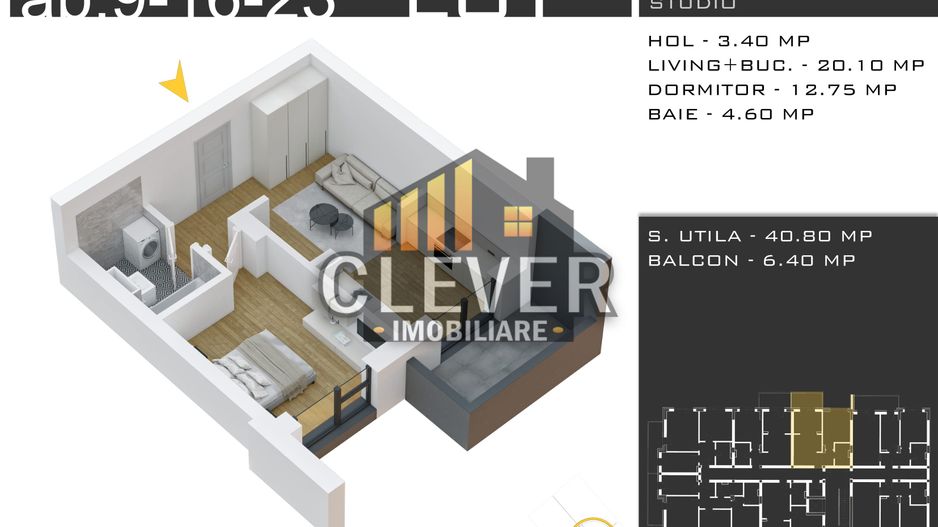 Studio 2 camere, Promo Parcare și Finisaje la Alegere, Pallady - Poză 1