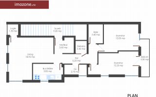 Apartament 3 cam., 2 bai, 2 balc., bloc nou, finisat la cheie, centrala termica - Schiță 14