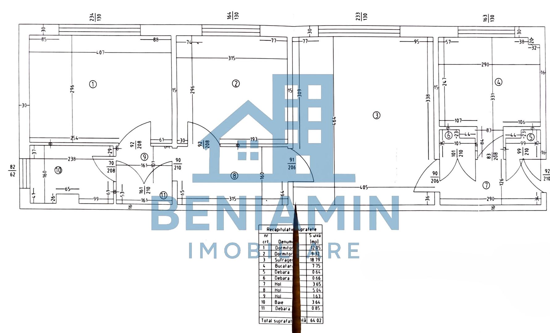 3 Camere-Parter-McDonald's-Renovat-Anvelopat-Mobilat-Zona Excelenta - Schiță 10