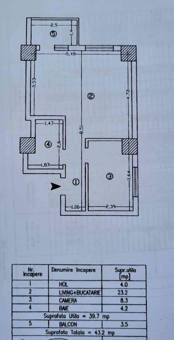 2 camere open space, 43mp-Centru Civic/Podu Ros/Palas - Poză 11