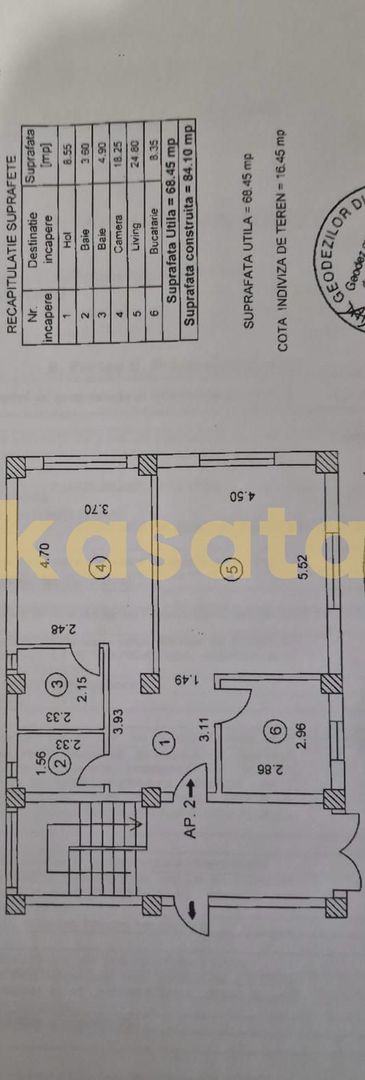 OPORTUNITATE | APARTAMENT 3 CAMERE MODERN | DAMAROAIA - Schiță 8