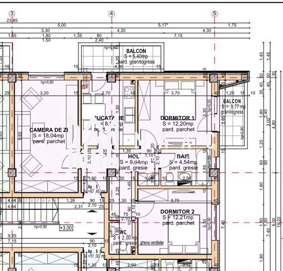 Apartament cu 3 camere | Etaj 2 | Turnisor - Poză 3