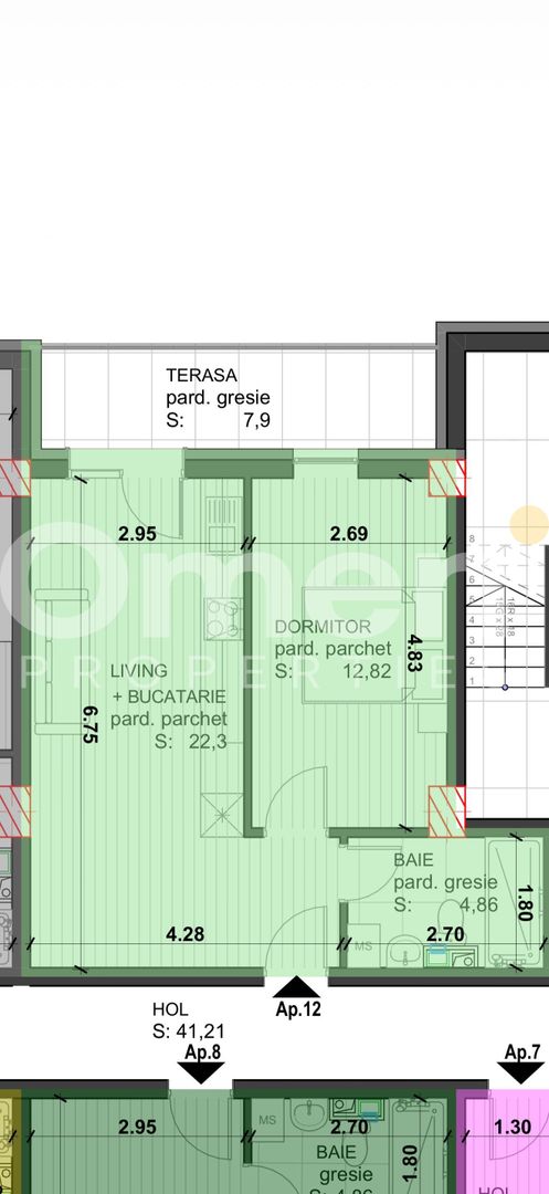 Apartament 2 camere de vânzare | Etaj 1 | Zona hotvon | Bloc nou - Poză 7