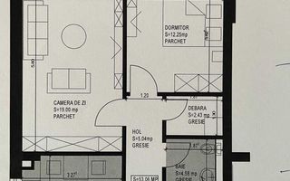Apartament  2 Camere Grandis Residence Balcon 10 mp Parcare și Boxă - Poză 6