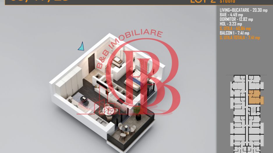 Apartament 2 camere-Theodor Pallady Metrou Teclu - Schiță 2