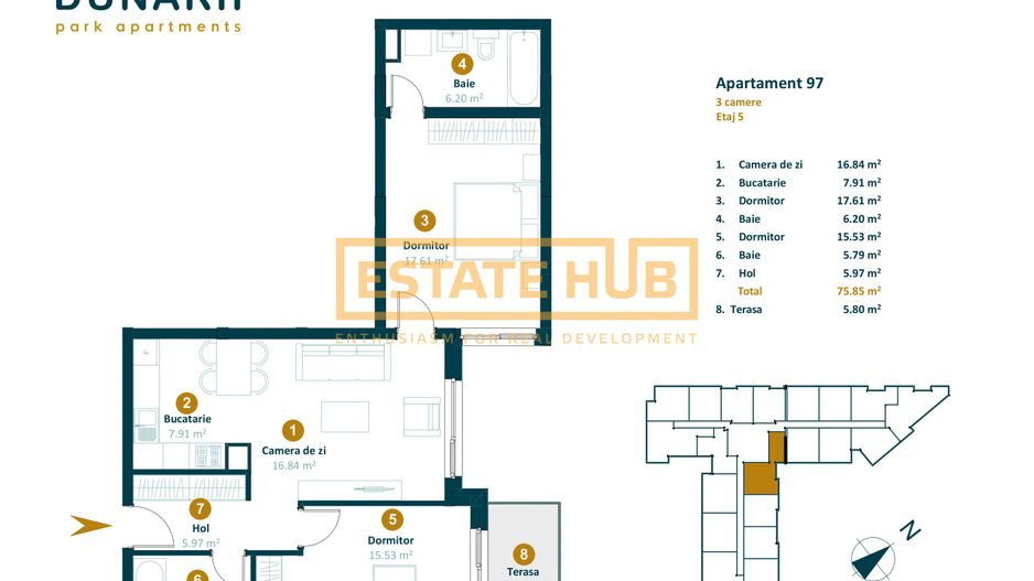 Apartament cu CF 3 camere langa viitorul Parc Est - Poză 1