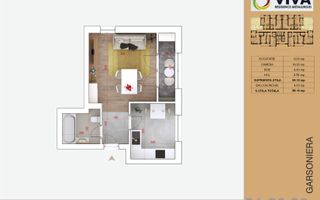 De inchiriat garsoniera spatioasa – Viva Residence, Drumul Jilavei - Schiță 17