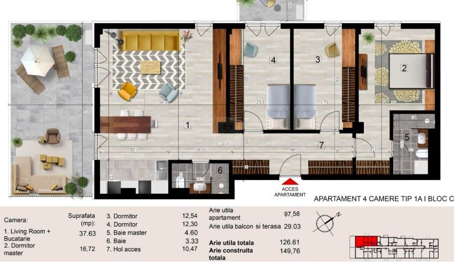 Apartament cu 4 camere zona Baneasa - Poză 3