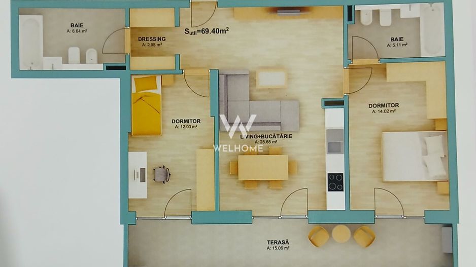 Apartament 3 camere la cheie – ansamblu nou – Doamna Stanca - Poză 1