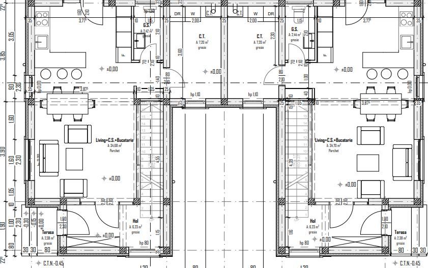 Sanandrei, Duplex pe Etaj, Proiect Modern, Desp prin camera Tehnica. - Poză 17