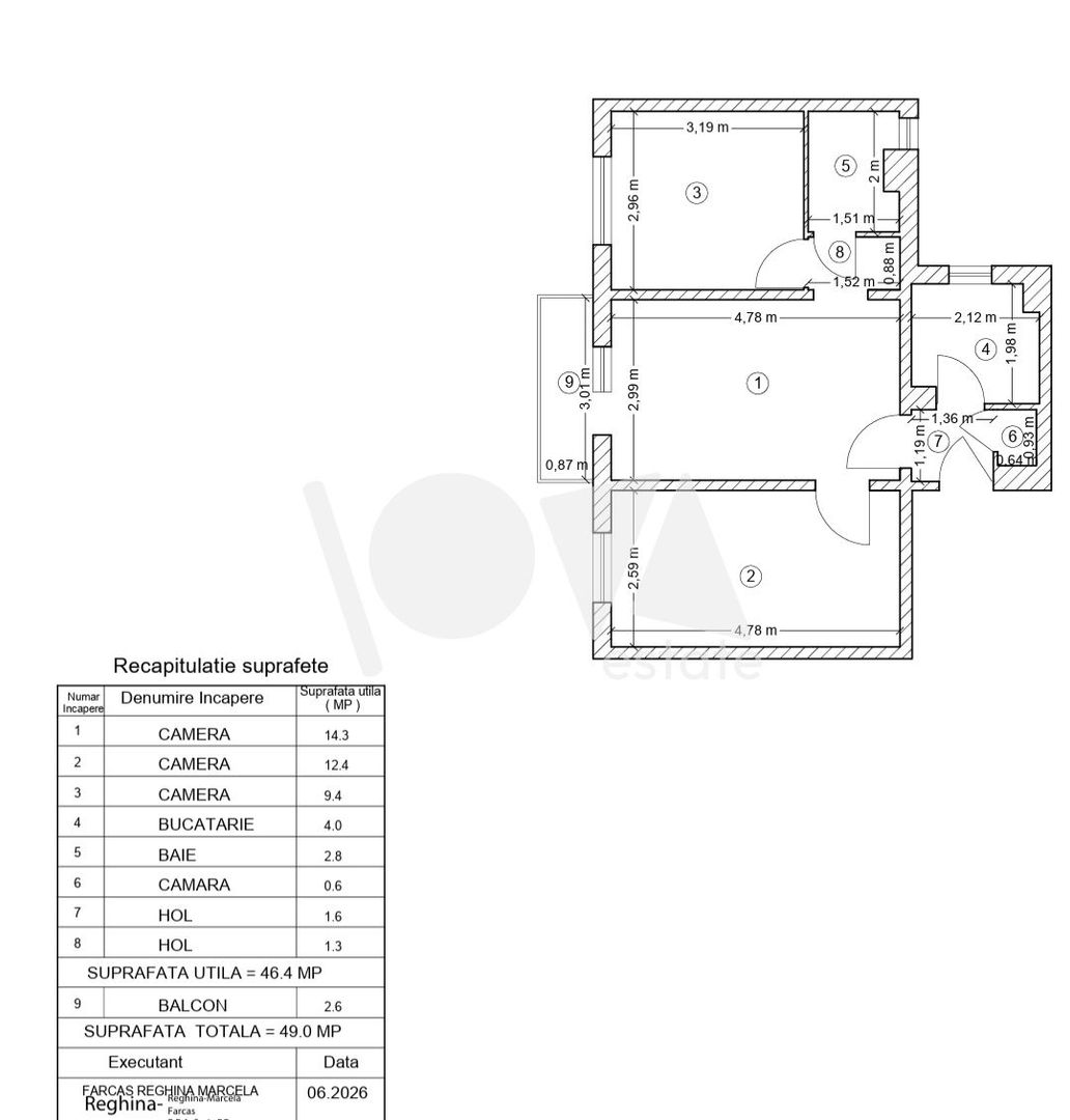 De vânzare: apartament 3 camere, metrou - Nicolae Grigorescu - Poză 9