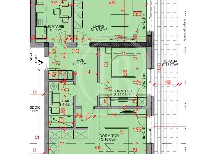 Apartament 3 camere Parcare Gratis Theodor Pallady 5min STB - Schiță 2