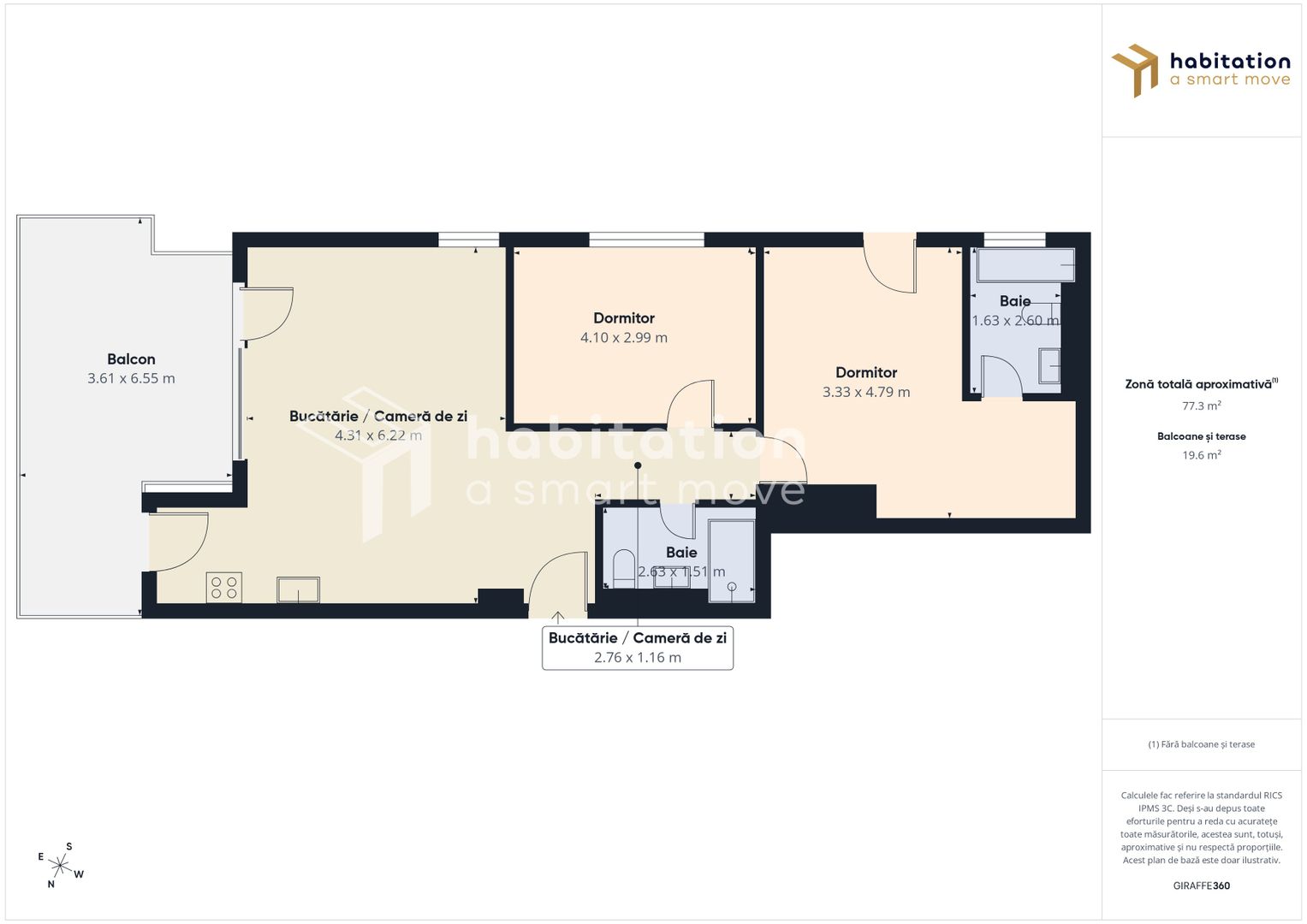 Tur virtual| 3 camere, premium, priveliște spre Bega, Central- Paltim - Poză 33