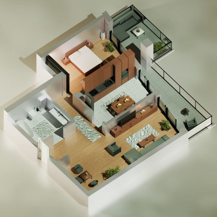 Tomis Nord - Vanzare apartament decomandat cu 2 camere,  bloc nou. - Poză 1