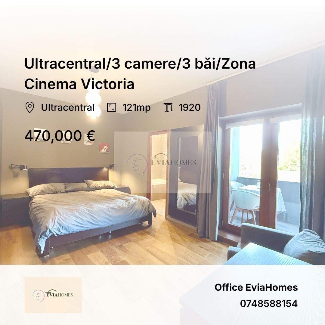 Ultracentral/3 camere/3 băi/Zona Cinema Victoria - Poză 1