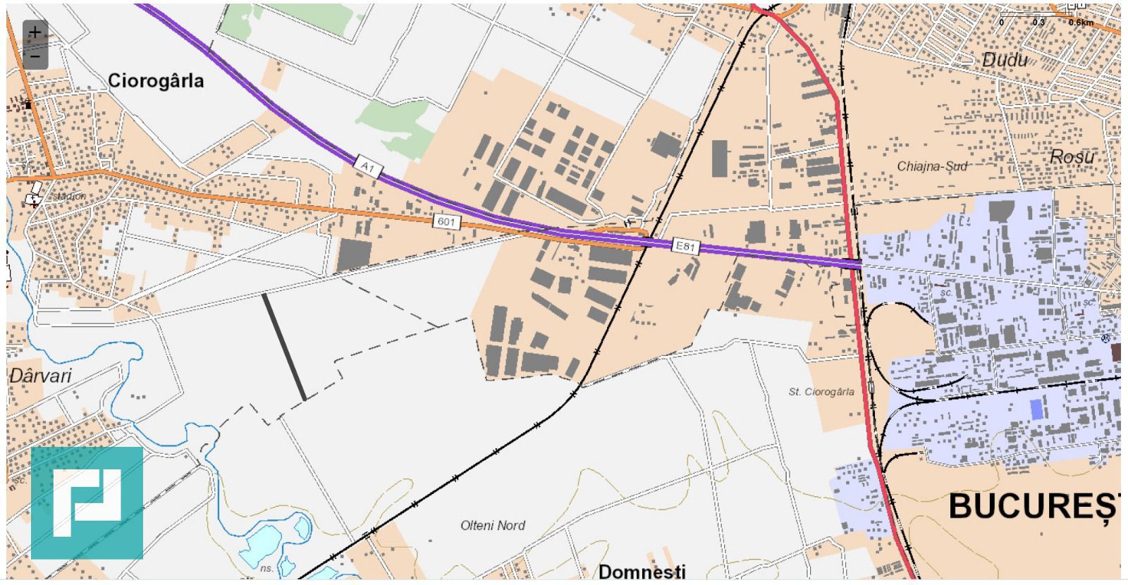 Teren de vanzare 28100 mp în Ciorogarla, Ilfov - Poză 1