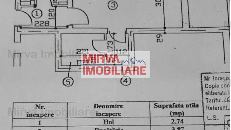 Vanzare garsoniera cu terasa, mobilata si utilata, zona Cina - Schiță 19