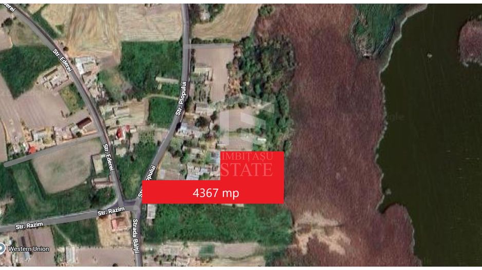 Teren intravilan 4367 mp – Salcioara – deschidere la lac - Poză 2