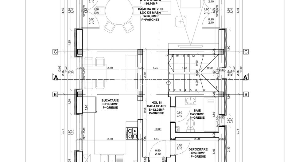 Duplex 4 Camere teren 300 mp  -Locație Centrală, Sura Mică - Schiță 10