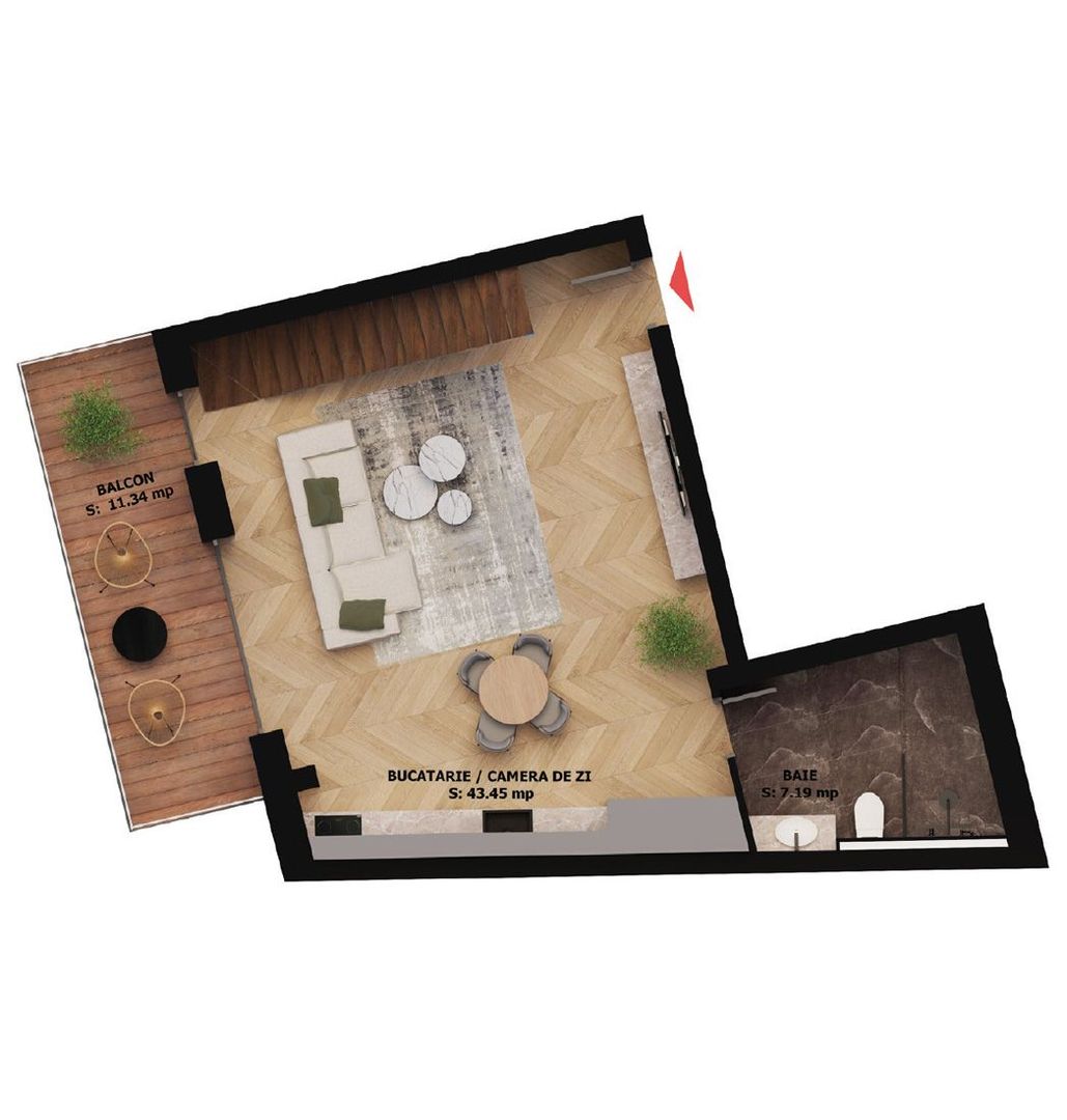 Apartament nou, 2 camere, 240 500 Euro. Comision 0. - Poză 1