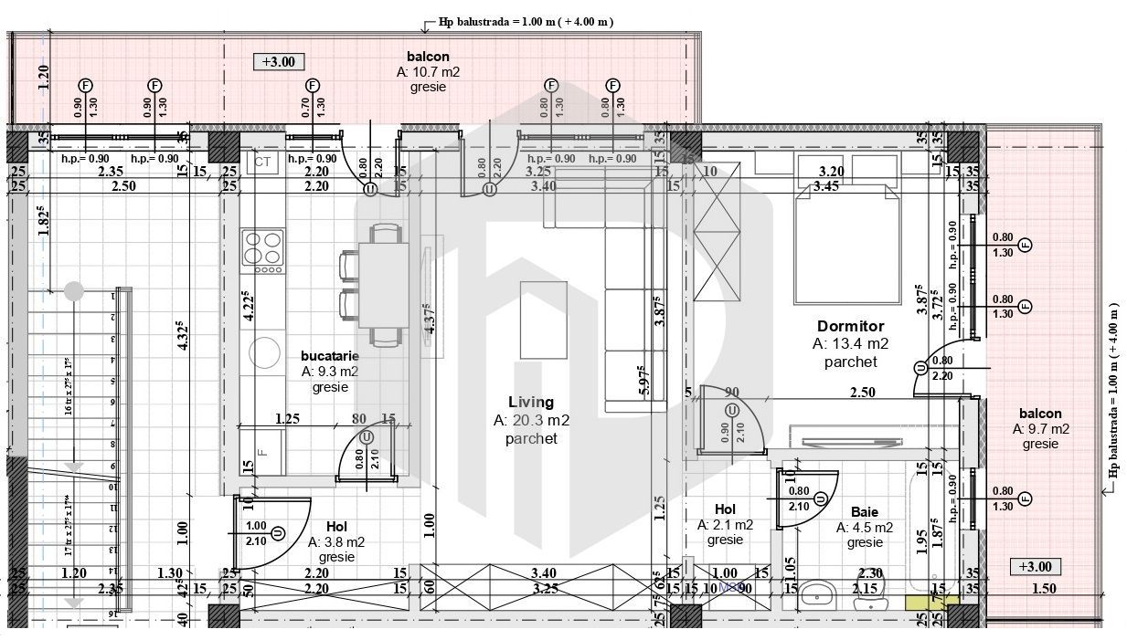 Cartierul Arhitectilor 2 camere | Mandra, Etaj 2/3+lift   Dezvoltator - Poză 1