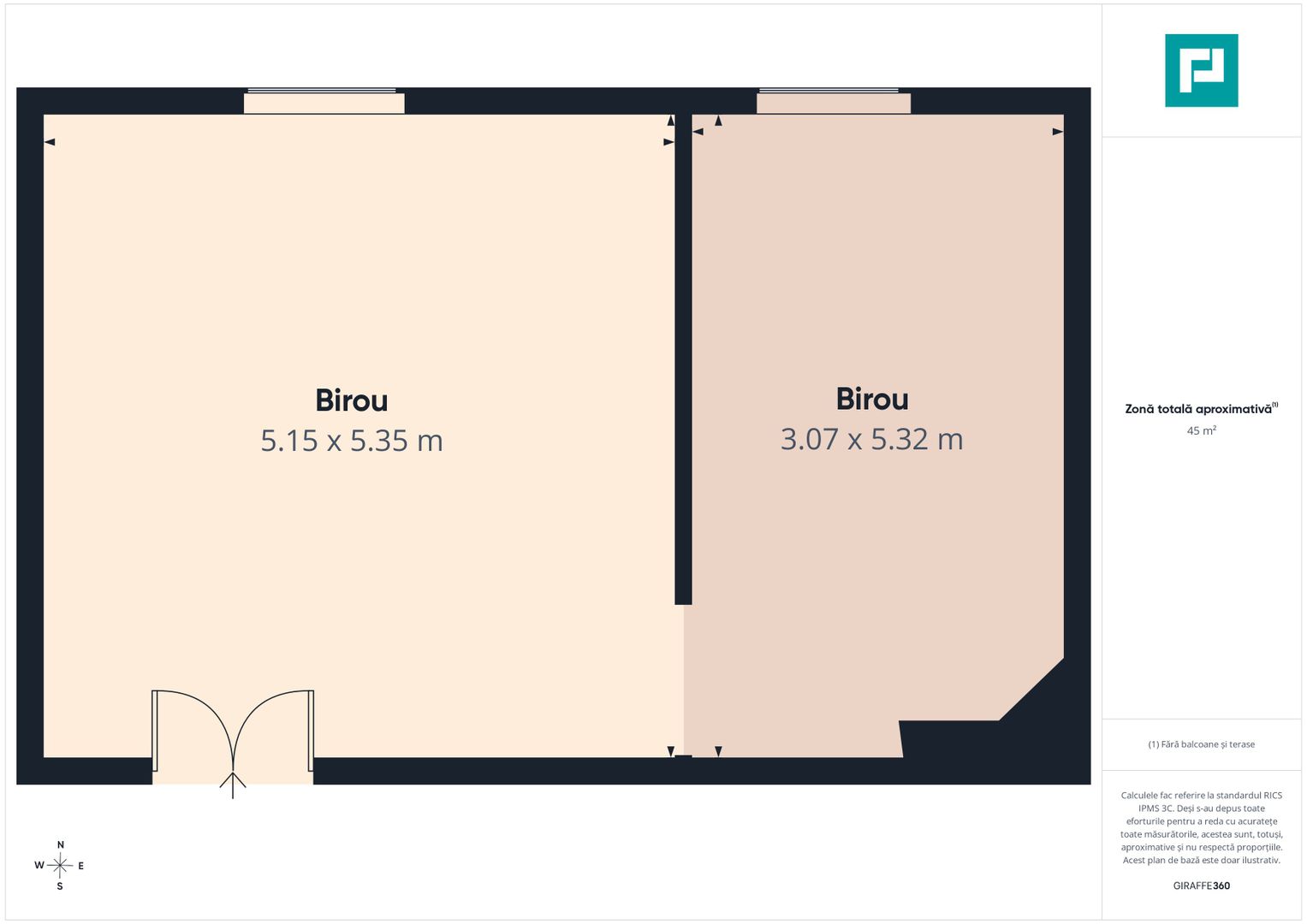 Spațiu de birouri central | 45 mp | 2 camere - Poză 7