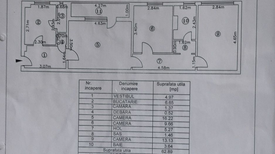 Apartament cu trei camere, Brancoveanu- Luica,  93.500€ - Poză 20