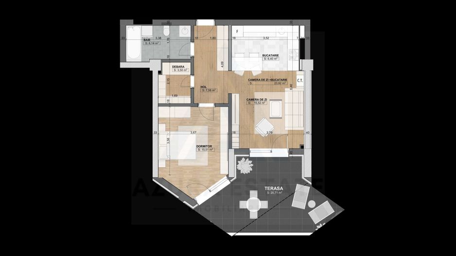 Apartament premium 2 camere terasa spatioasa parcare complex Evolution - Poză 7