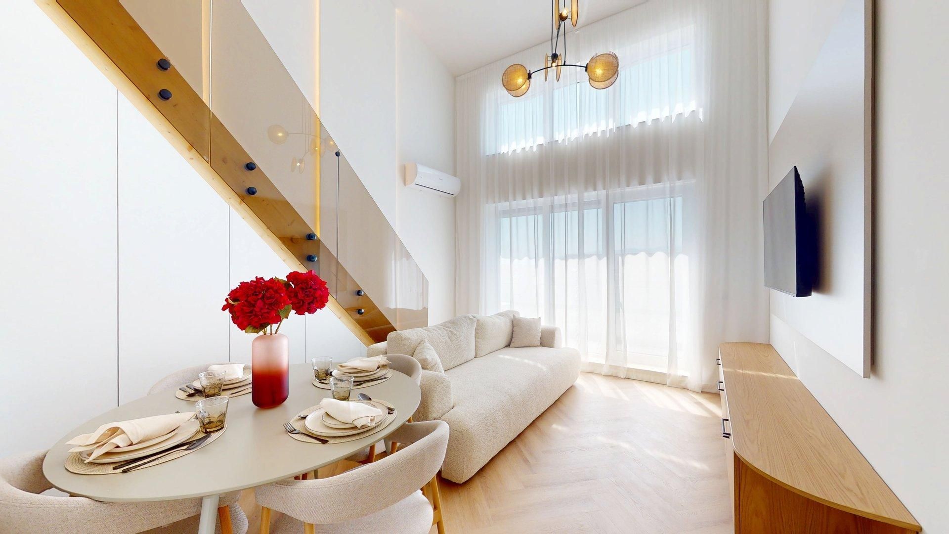 Penthouse 3 camere, 2 băi, mobilat complet, orientare SUD - întabulat - Poză 2