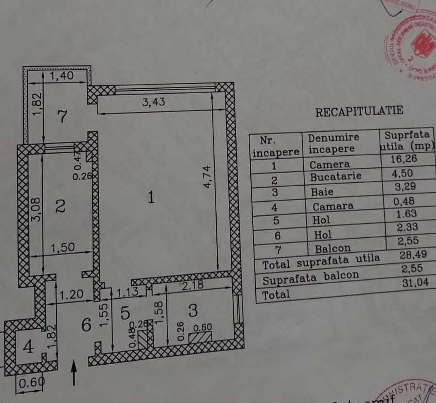 Apartament 1 camera 31 m.p. - Poză 2