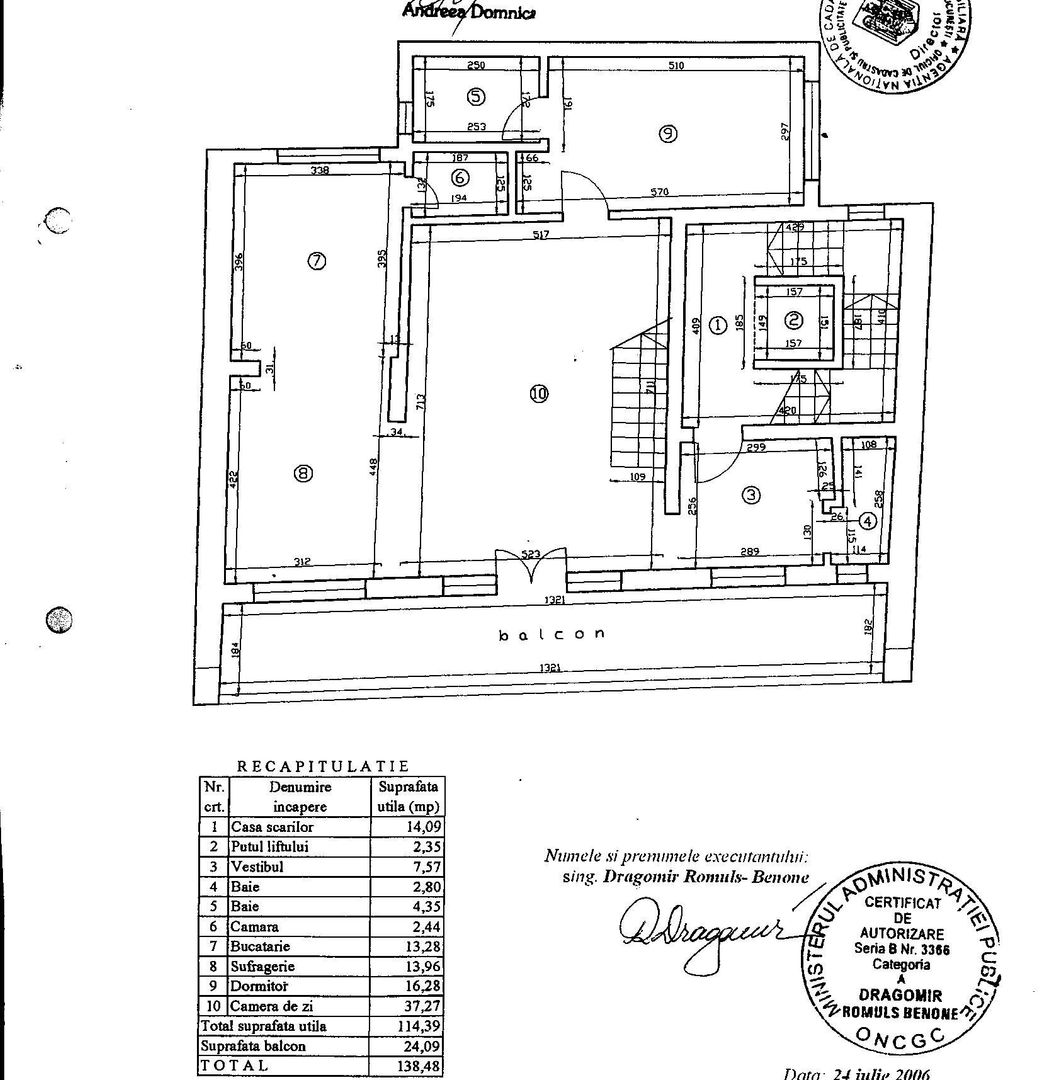 Duplex 200,38 mp utili + 32,51 mp balcoane + 2 locuri parcare + boxa - Dorobanti - Schiță 22