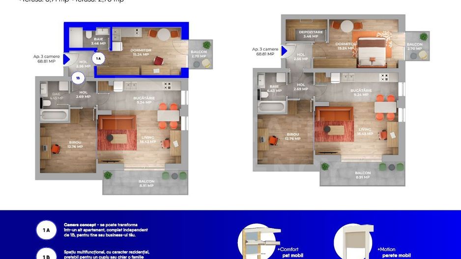 Vânzare, apartament, 3 camere, Avantgarden, Brașov - Poză 8