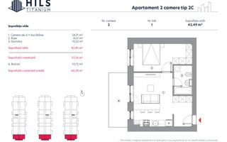 Vânzare, apartament, 2 camere tip 2C, HILS Titanium, București - Poză 9