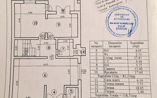 Vilă individuală 6 camere, teren 903 mp ! - Schiță 12