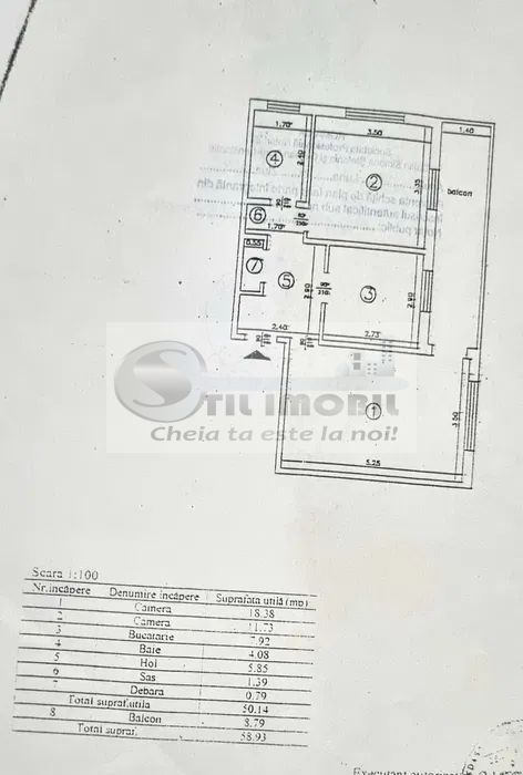 Ap cu 2 cam, dec, etaj 3/4, 59 mp, balcon - Nicolina - 115000 euro - Poză 10