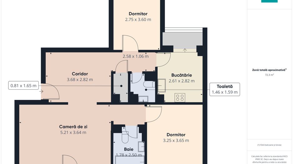 Apartament cu 3 camere și 2 băi zona Aurel Vlaicu - Poză 9