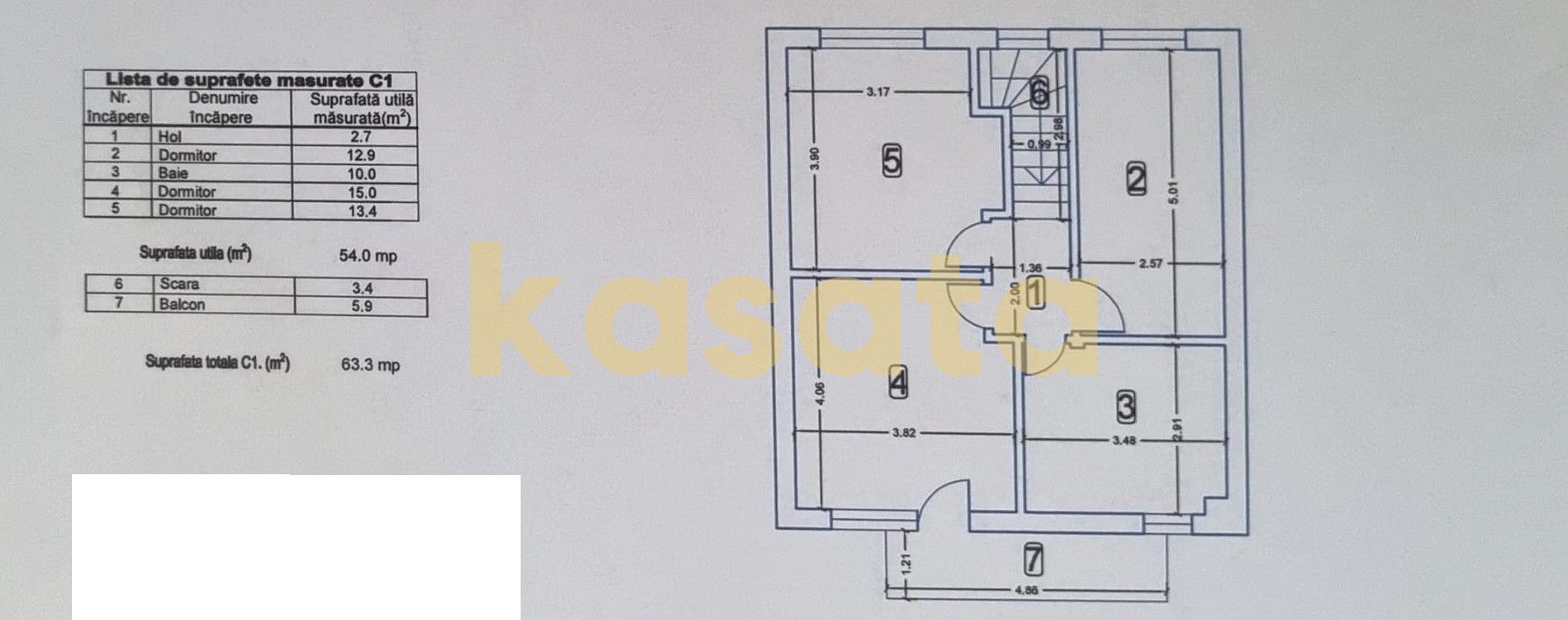 Casă Individuală 🏡 | Domnești 📍 | P+1 | 4 Camere | 3 Dormitoare 🛏️ - Schiță 13