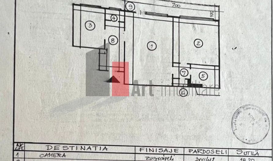 Apartament 2 cam.  semidecomandat - Schiță 10