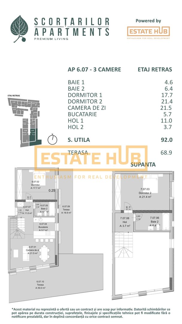 Apartament nou 3 camere cu supanta | Comision 0% | langa The Nest - Poză 2