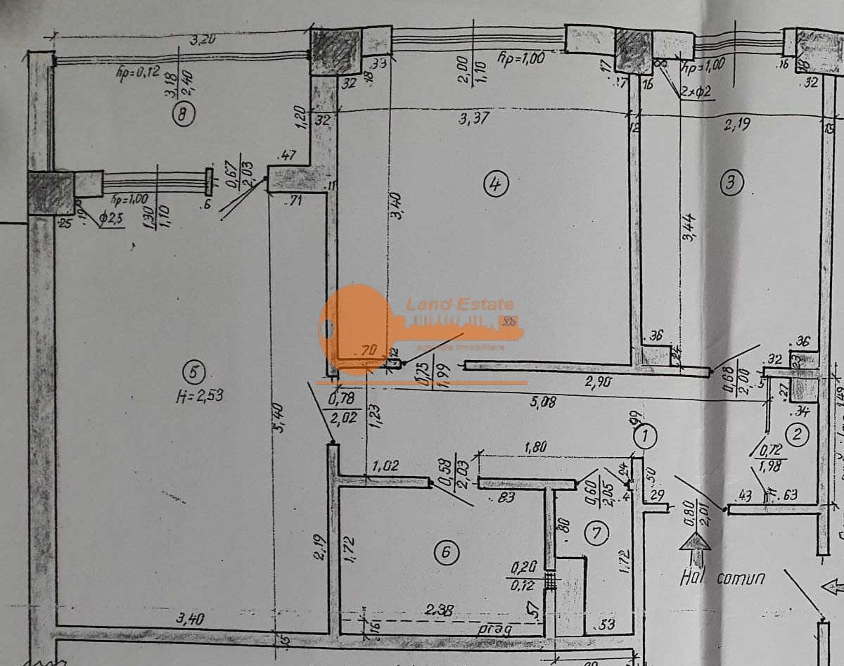 Apartament 2 camere – vedere liberă către Piața Victoriei - Schiță 7