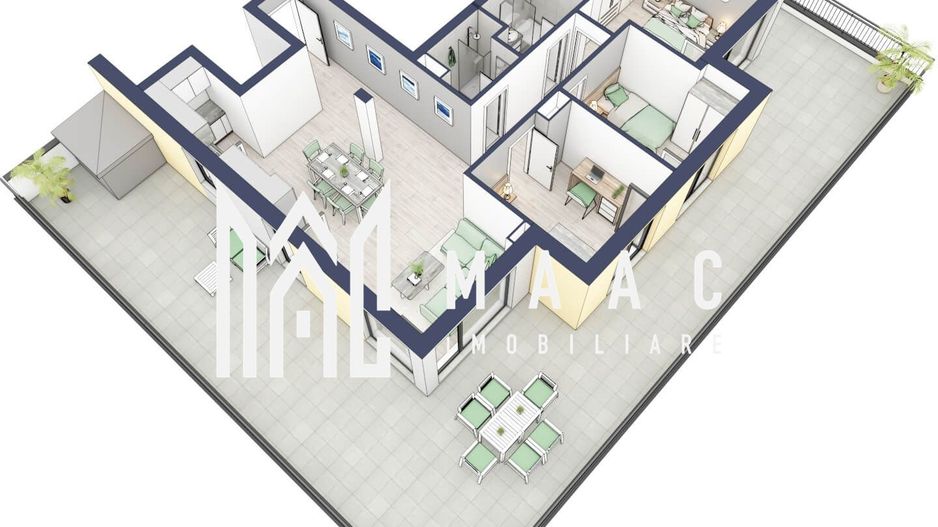 Penthouse 3 camere | Etaj 4 | Balcon 107.2 mp | Turnisor - Poză 2