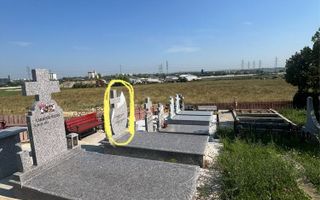 Cavou cu 2 locuri din granit, în Cimitirul Mănăstirii Vlădiceni, Iași - Poză 4