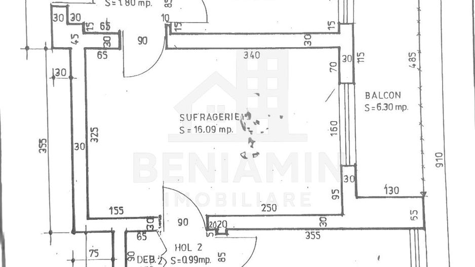 2 Camere- 47mp-Renovat-Zona Calea Bucuresti -Bibiloteca Universitatii - Schiță 8