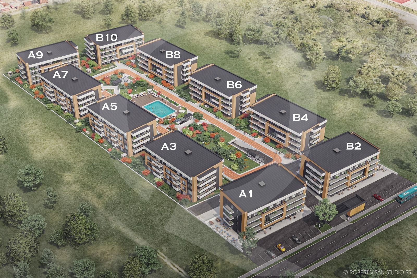 3 camere Premium 2 terase si gradina 150 mp Titan Pallady - Poză 5