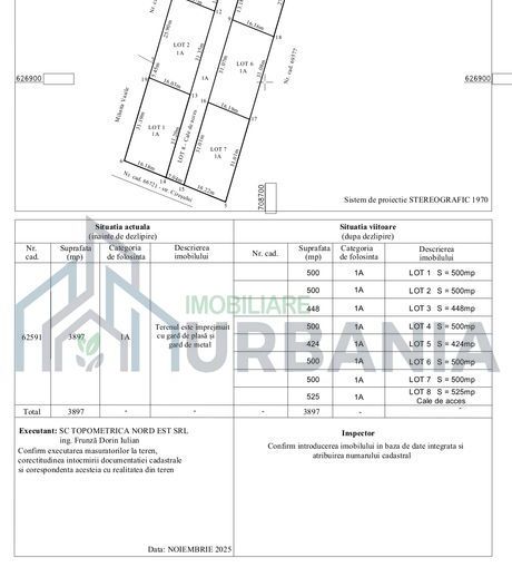 Teren intravilan 500 mp – Tomești, Chicerea – utilități, parcelat - Poză 4
