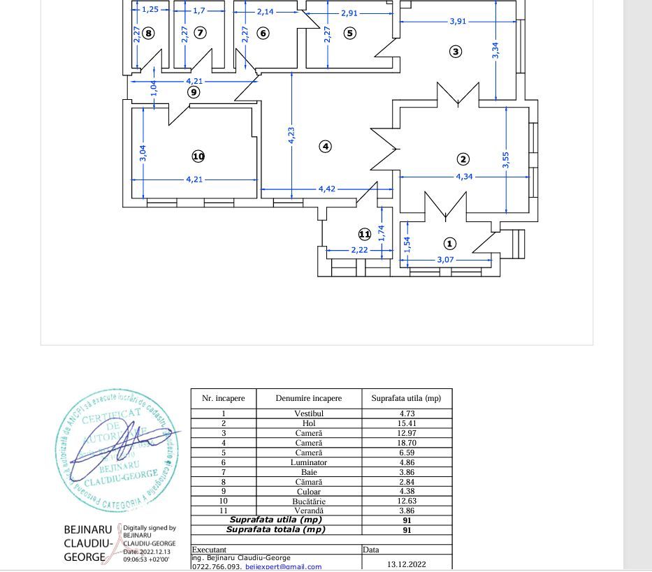 3 camere AVIATIEI ||  LOC DE PARCARE INCLUS || ATLAS RESIDENCE - Schiță 28