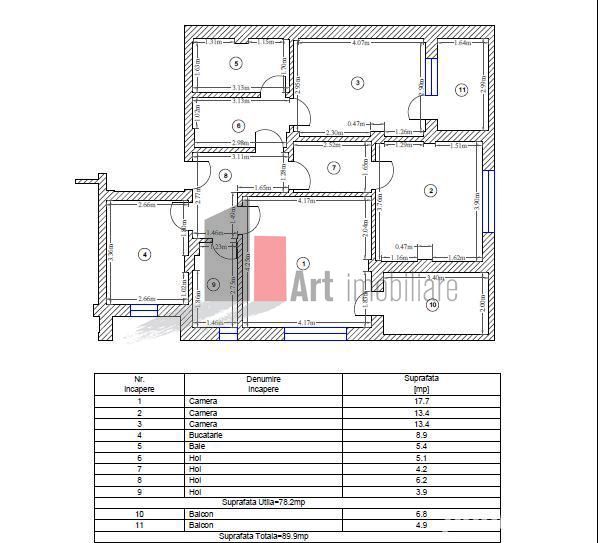 Vânzare apartament 3 camere cu centrală Apărătorii Patriei - Poză 15