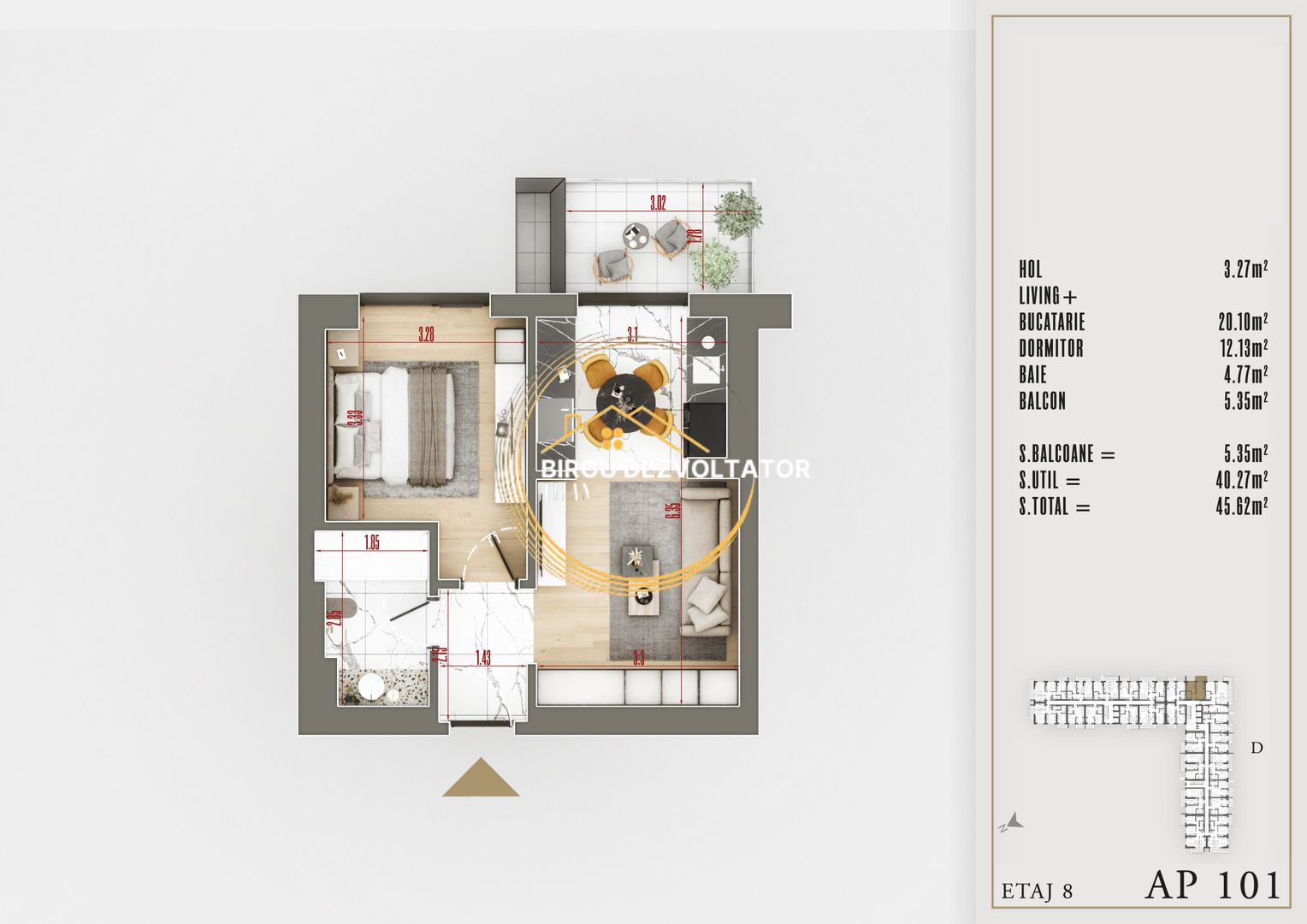 Ansamblu premium|Design Zona verde Izolatie fonica Decomandat Pallady - Poză 2